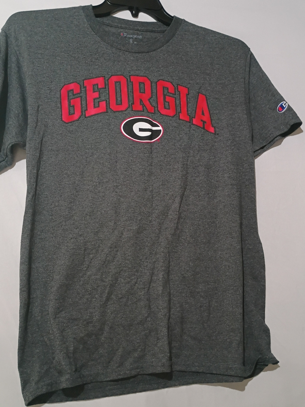 Champion Georgia Logo Short-Sleeve Tee - Charcoal/Red